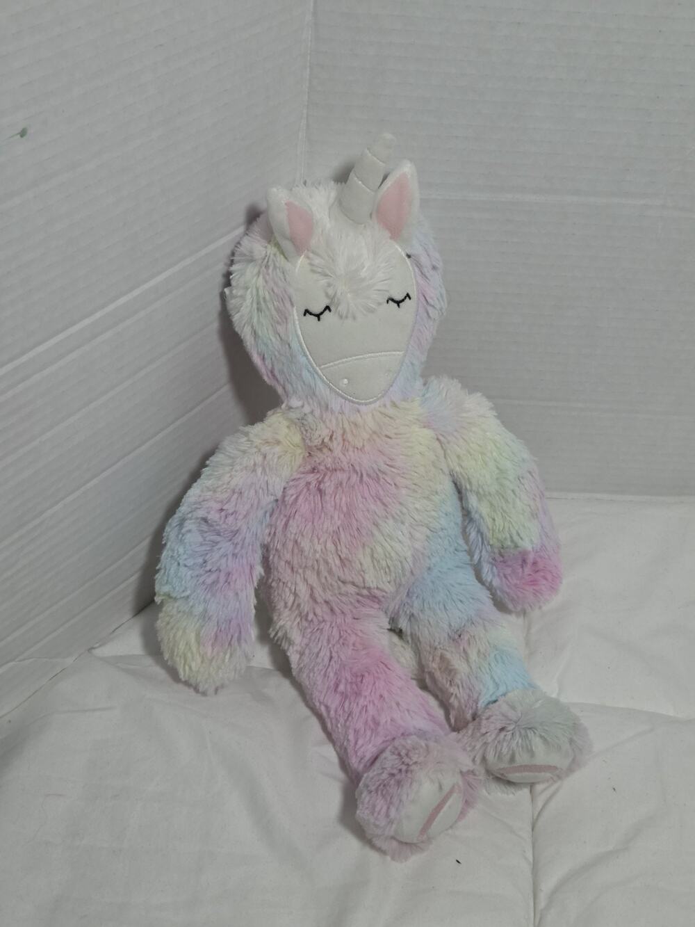 Slumberkins Pastel Rainbow Unicorn Plush Confidence Limited Edition Retired Htf